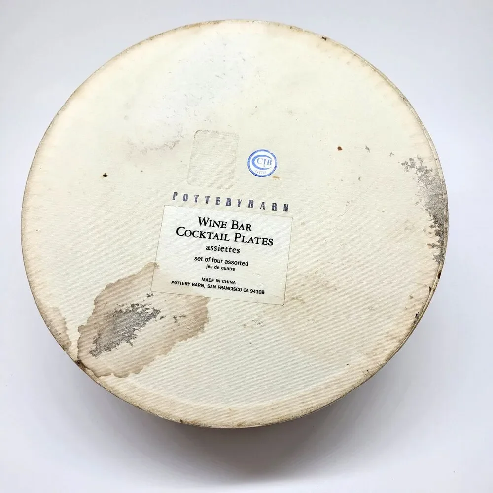 Pottery Barn Wine Bar Cocktail Appetizer Plates 8